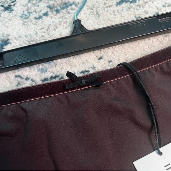 NWT🔖Solid & Striped Bikini Bottom Bowtie Velvet Brown High-rise Brigitte - Picture 4 of 8